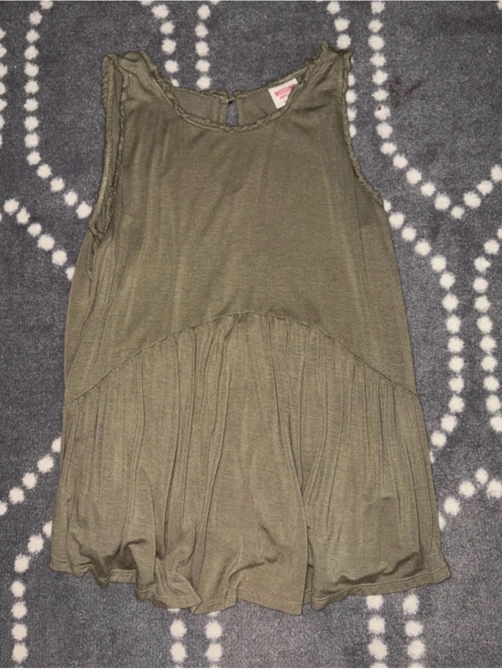 Mossimo Supply Co. Olive Green Sleeveless Peplum Tank Top